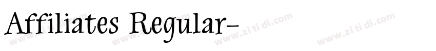 Affiliates Regular字体转换
